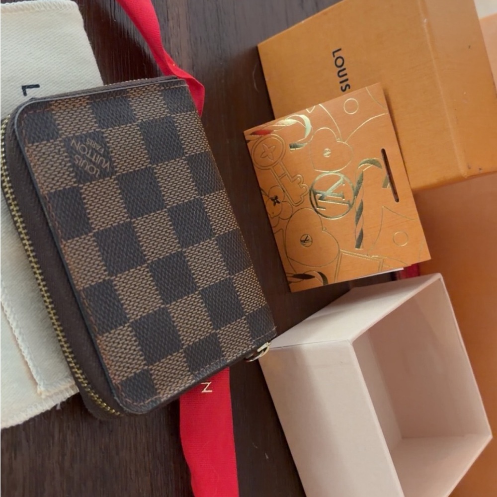 Louis Vuitton Brown and Black Checkered Wallet